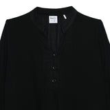 Kid Girls Roll Up Sleeve Black Viscose Top