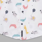 Kid Boys Collar Neck Half Sleeve Printed Shirt