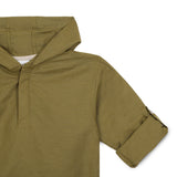 Baby Boys Hooded Roll Up Sleeve Shirt