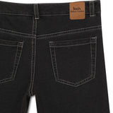 Kid Boys Knitted Denim Black Shorts