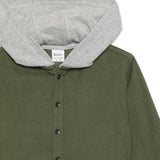 Baby Boys Collar Hooded Rollup Sleeve Shirt