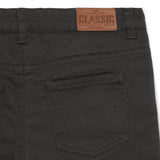 Kid Boys Solid Twill Dark Grey Bermuda