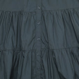 Kid Girls Frill Neck Half Sleeve Layered Dress