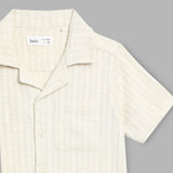 Kid Boys Safari Collar Neck Half Sleeve Shirt With Shorts(2pcs CO-ORD Set)