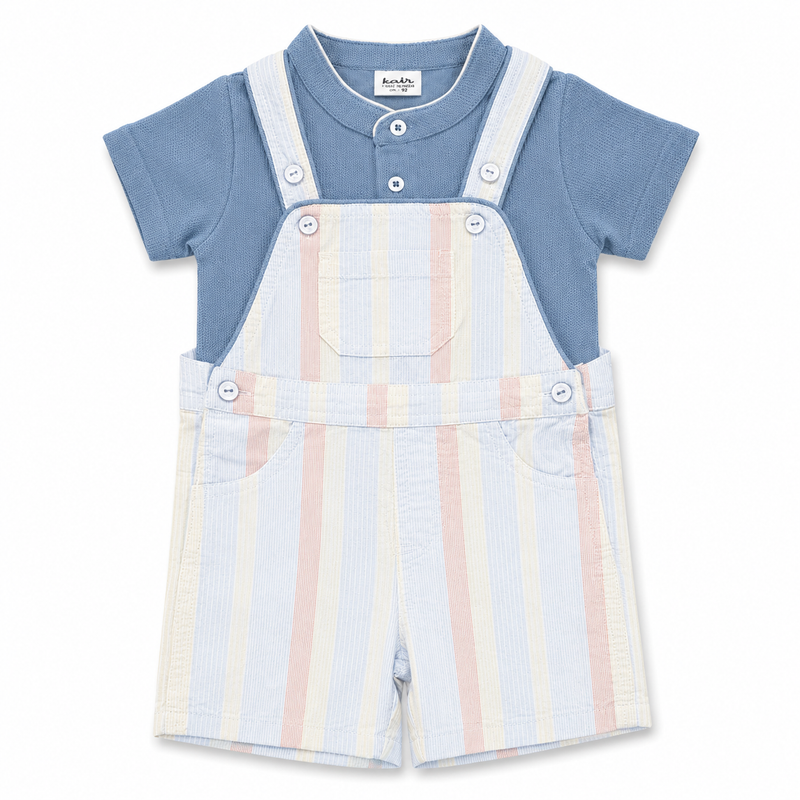 Baby Boys striped Playsuit with T-Shirt( 2Pcs Set)