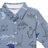 Baby Boys Collar Neck Roll up Sleeve Exclusive Shirt