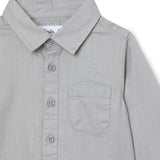 Baby Boys Collar Neck Roll Up Sleeve Shirt