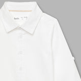 Baby Boys Collar Neck Roll Up Sleeve Shirt
