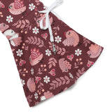 Kid Girls Fluted Sleeve Printed Knit Dress