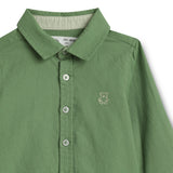 Baby Boys Collar Neck Roll Up Sleeve Shirt