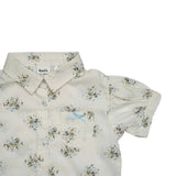 Baby Girls Collar Neck Puff Sleeve Shirt