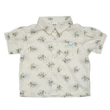 Baby Girls Collar Neck Puff Sleeve Shirt