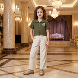 Kids Girls Cropped Top & Palazzo Pant
