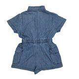 Girls Denim Cargo Playsuit