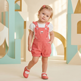 Baby Girls Playsuit With Inner Tshirt (2pcs Set)