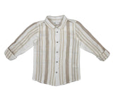 Kids Boys Collar Neck Striped Shirt