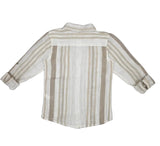 Kids Boys Collar Neck Striped Shirt