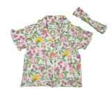 Baby Girls Safari Shirt With Head Band