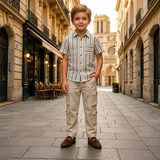 Kids Boys Beige Cargo Pant