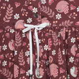 Kid Girls Fluted Sleeve Printed Knit Dress