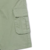 Kid Boys Solid Twill Olive Cargo Bermuda