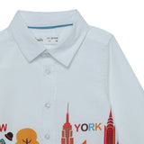 Baby Boys Collar Neck Graphic Shirt