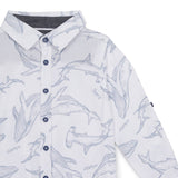 Baby Boys Collar Neck Roll up Sleeve Exclusive Shirt