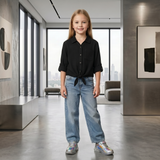 Kids Girls Cropped Tie Up Top