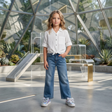 Kids Girls Cropped Tie Up Top