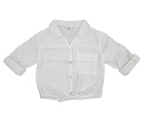Kids Girls Cropped Tie Up Top