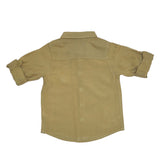 Baby Boys Collar Neck Embroidered Sand Shirt