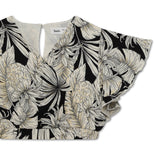 Kid Girls Flutter Sleeve Cropped Top