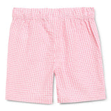 Baby Girls Pink Gingham Checks Spaghetti Tank Top With Shorts 2pcs Set