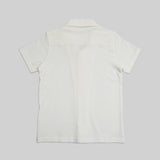 Kid Boys Safari Collar Neck Half Sleeve Textured T-Shirt