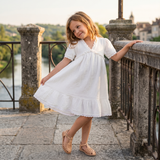 Kids Girls 'V' neck Decorative Dress