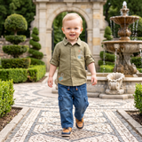 Baby Boys Cargo Baggy Denim Pant