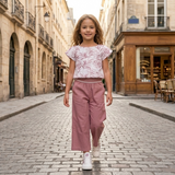 Kids Girls Cropped Top With Pant (2pcs Set)