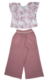 Kids Girls Cropped Top With Pant (2pcs Set)