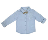 Baby Boys Shirt With Bow Tie Waist Coat & Pant (4Pcs Set)