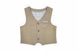Baby Boys Shirt With Bow Tie Waist Coat & Pant (4Pcs Set)