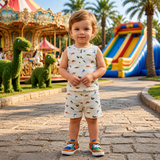 Baby Boys Sleeveless T Shirt With Shorts (2Pcs Set)