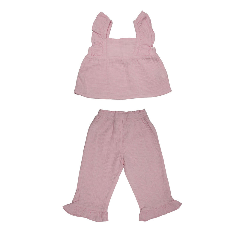 Baby Girls Spaghetti Tank Top With Shorts 2pcs Set