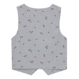 Baby Boys Collar Neck Roll Up Sleeve Shirt with Bow Tie, Waist Coat And Pant Set(4pcs pack)