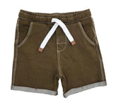 Baby Boys Knitted Denim Brown Shorts