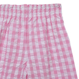 Girls Gingham Checks Raglan Half Sleeve Top With Full Pant -2pcs Set