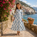 Kids Girls Blue Maxi Dress