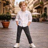 Kids Boys Grey Full Pant