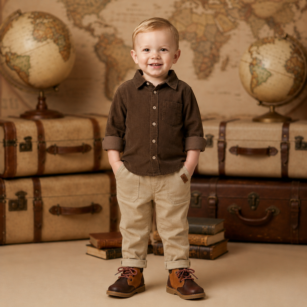 Baby Boys Brown Corduroy Shirt
