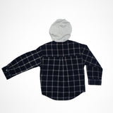 Baby Boys Hooded Rollup Sleeve Shirt