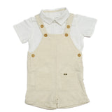 Baby Boys Playsuit with Inner Collar Neck Shirt(2Pcs Set)